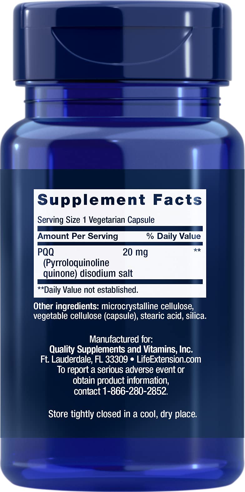 PQQ, pyrroloquinoline Quinone, 20 mg, Promotes The Growth of New Mitochondria, Gluten-Free, Non-GMO, Vegetarian, 1 Daily, 30 Capsules