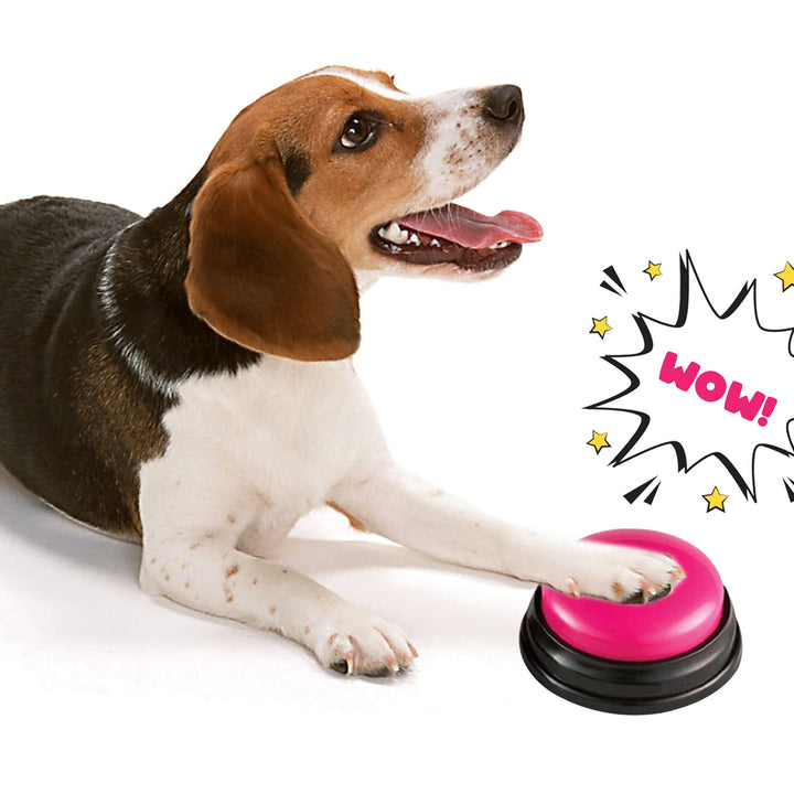 Answer Buzzers for Dogs, Recordable Voice Recording Sound Button Interactive Tool Answering Buttons Classroom Buzzers (4pcs)
