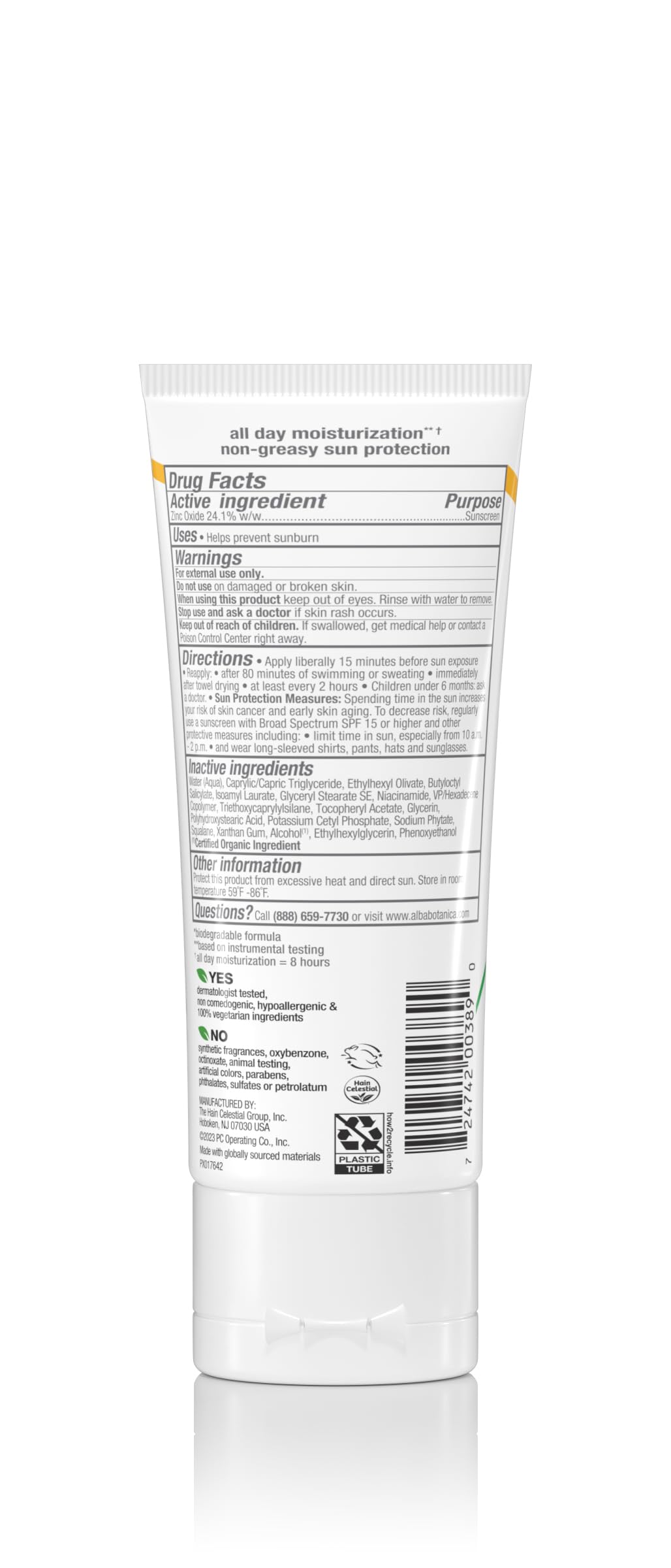 Sunscreen Lotion, Sensitive Mineral, SPF 30, Fragrance Free, 3 oz
