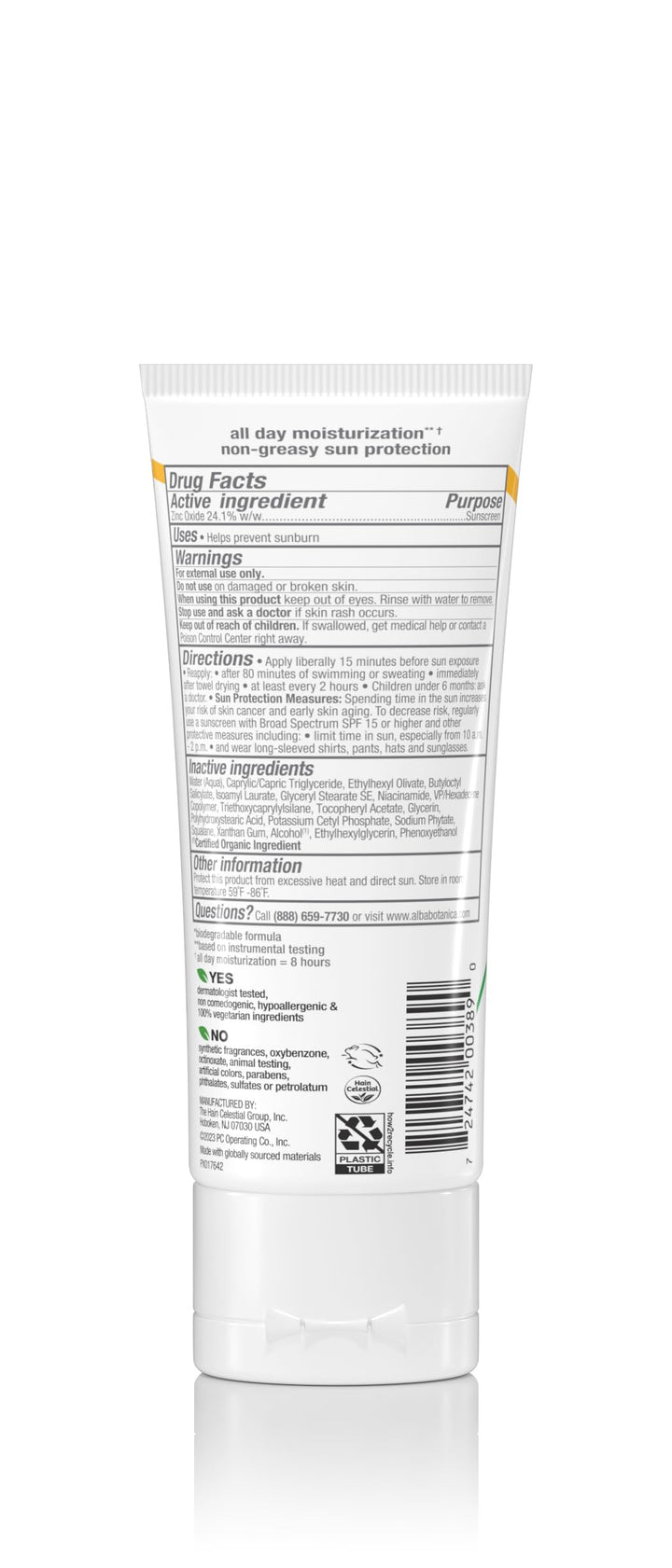 Sunscreen Lotion, Sensitive Mineral, SPF 30, Fragrance Free, 3 oz