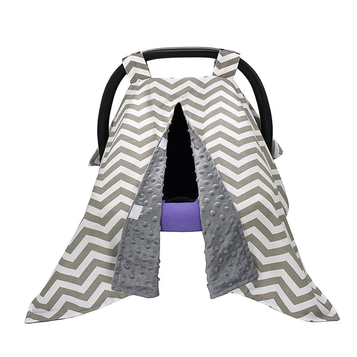 Baby Carseat Canopy Cover, Nursing Breastfeeding Cover, Infant Stroller Cover, Baby Blanket All in 1 Multi Use Cover with Peekaboo Opening, Breathable Cotton for Mom Boy Girl Toddler Baby Gift