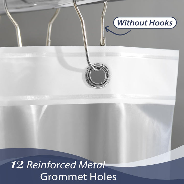 Clear Shower Curtain Liner with Magnets, Plastic Shower Liner Waterproof, 72x72 Lightweight Shower Curtains for Bathroom(4G Clear, 1PC)