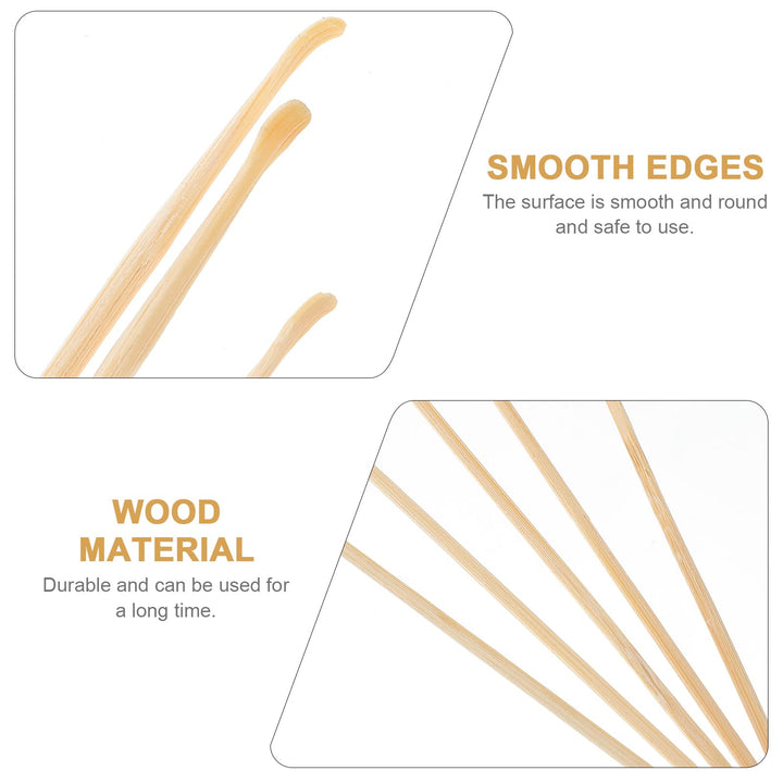 Healifty Ear Pick Bamboo Earwax Removal Spoon Tool 5pcs