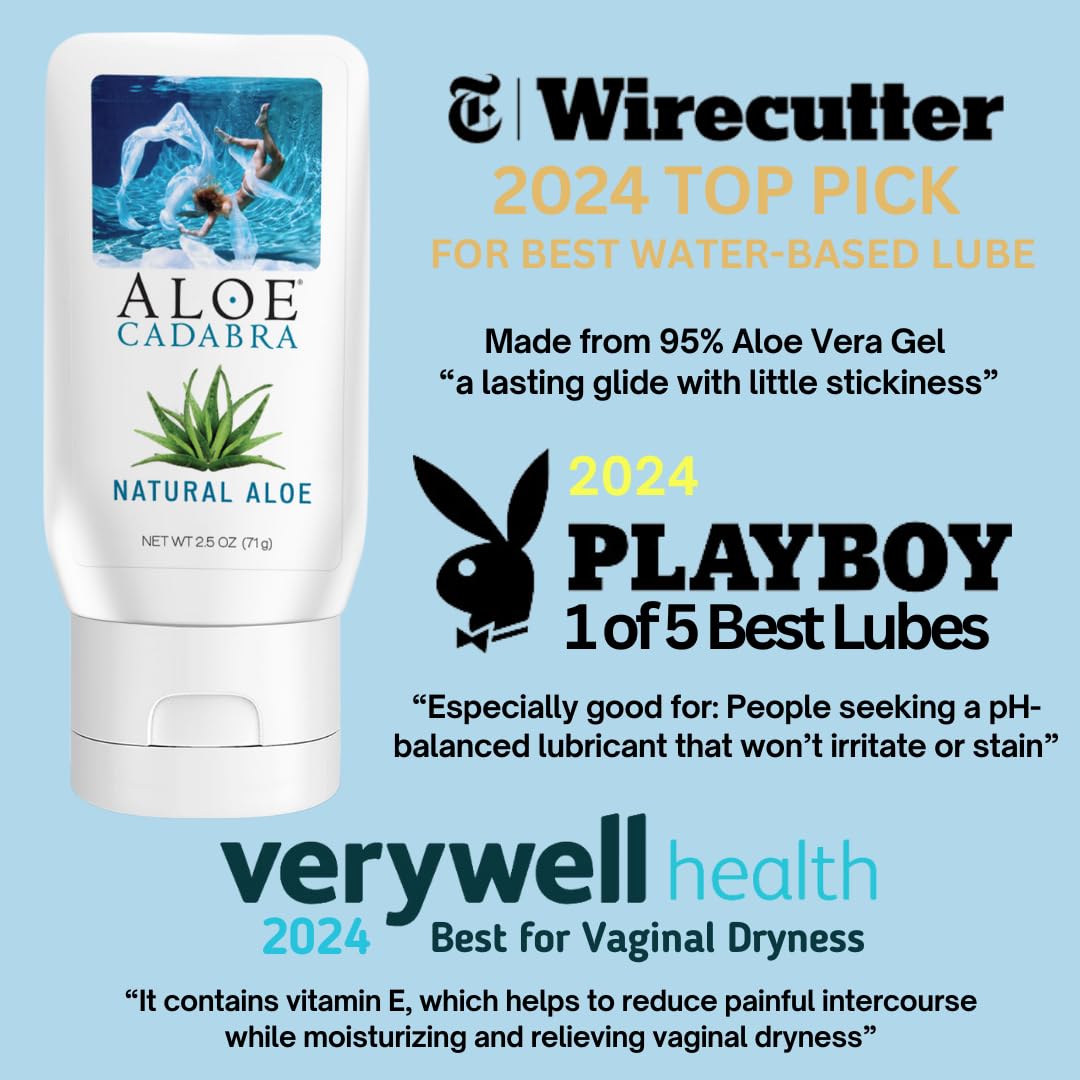 Natural Personal Lube, Organic Best Sex Lubricant Oral Gel for Her, Him &amp; Couples, Unscented, 2.5 oz