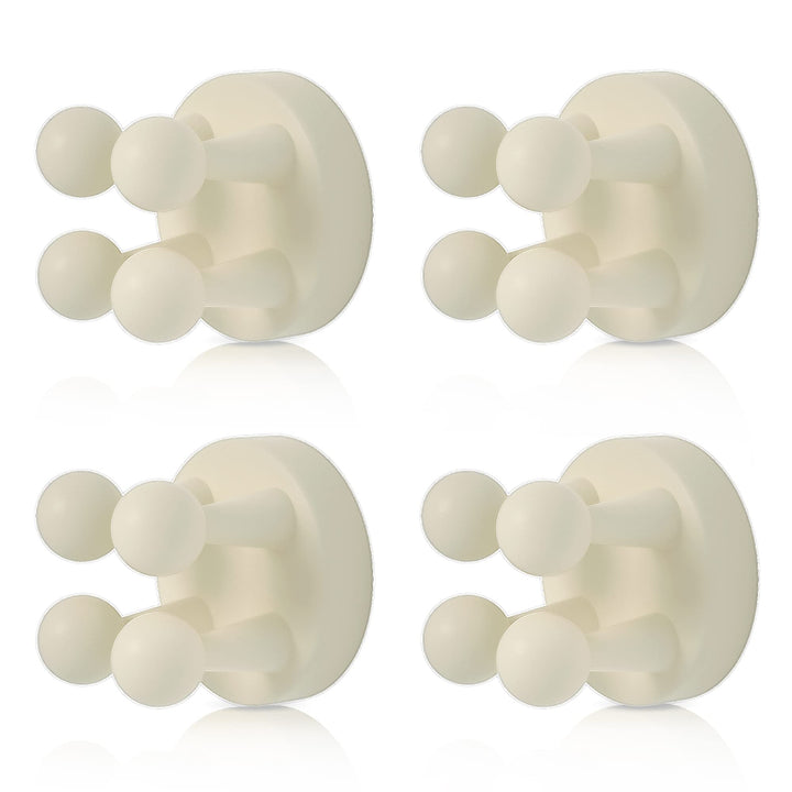 4 pcs Silicone Toothbrush Holder Multi-Function Hook Wa