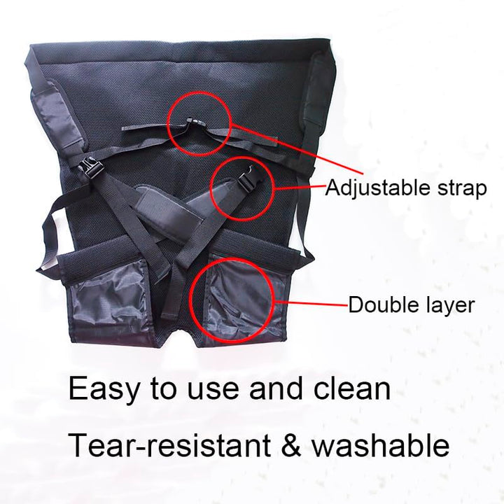 Double Layer Patient Lift Sling Carrier One-Person Transferring Belt for Carrying Up and Down Stairs to Bed,Wheelchair,Chair,Car,Vehicle for Elderly,Handicapped,Disabled,Bedridden (Black, Small)