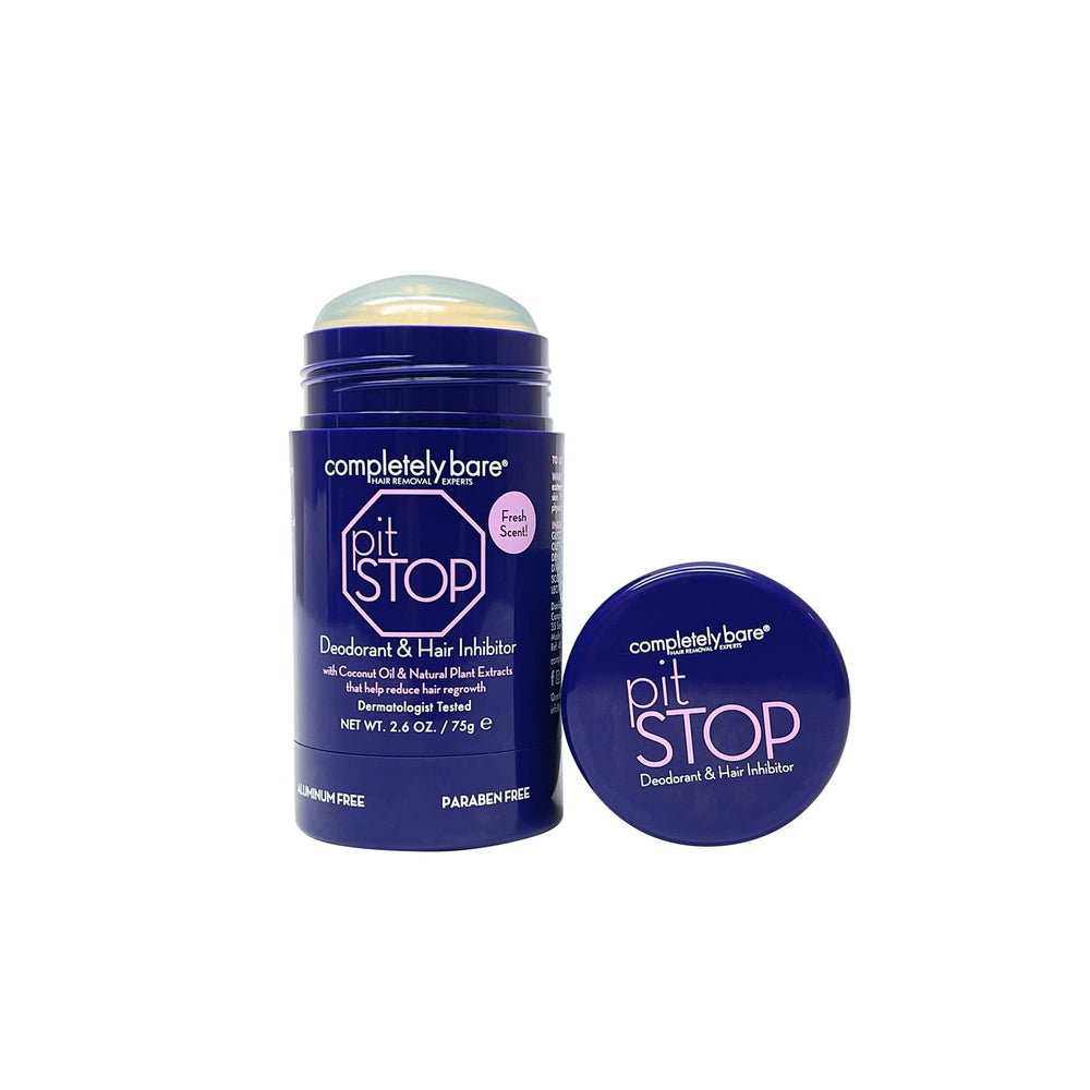 pit STOP Hair Inhibiting Deodorant with Coconut Oil & Natural Plant Extracts that help reduce hair growth, 2.6 oz