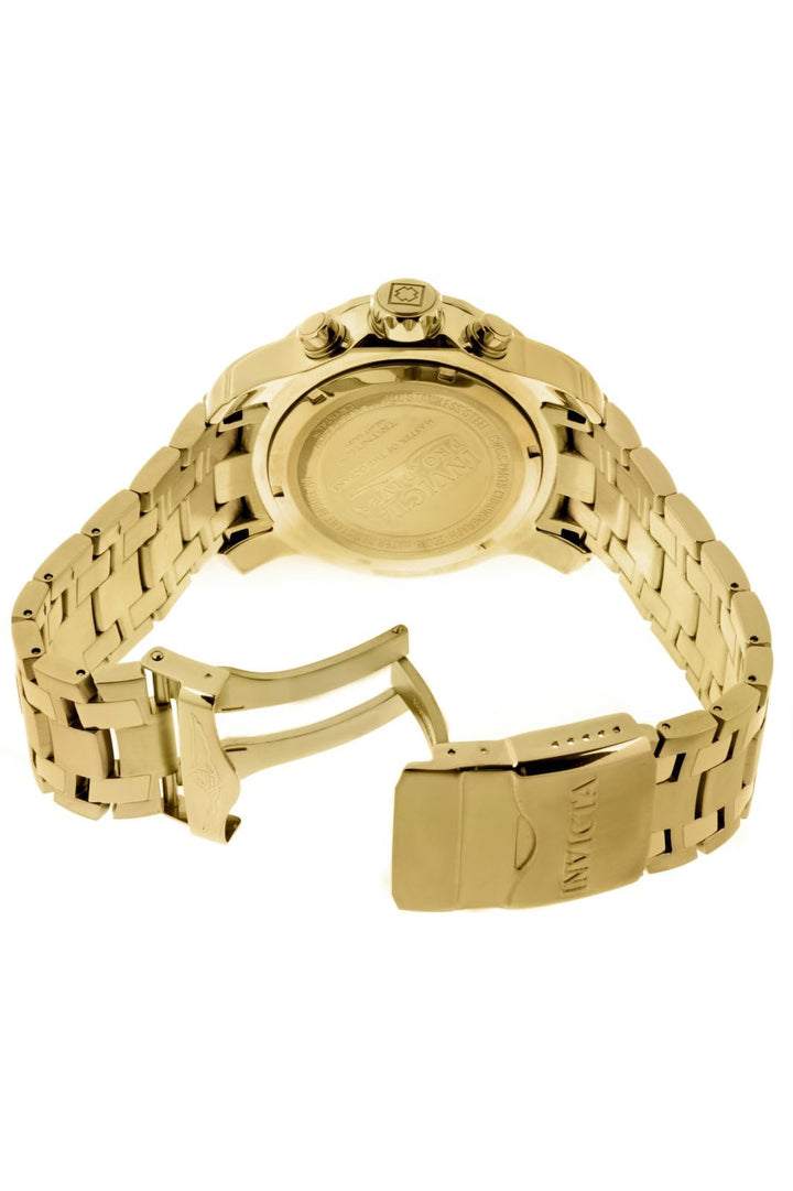 Men&#39;s Pro Diver Quartz Watch with Gold Tone Stainless Steel Band, Gold (Model: 0074)
