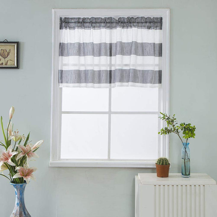 BOYOUTH Semi Shading Grey and White Rugby Stripe Print 