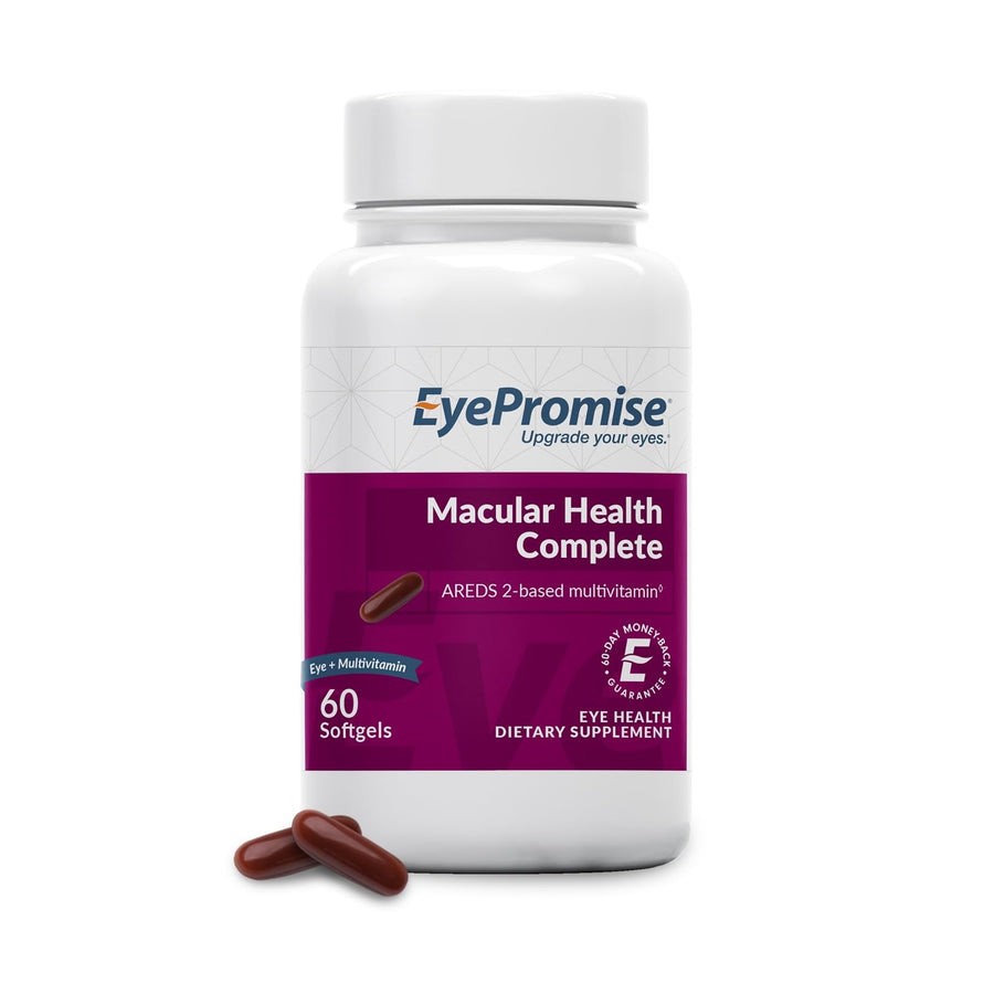 Macular Health Complete | 2 Softgel Multi-Vitamins with Eyecare Support | Heart, Brain, Hair, Skin and Overall Health | Updated Format Now with 2 Softgels for Increased Absorption