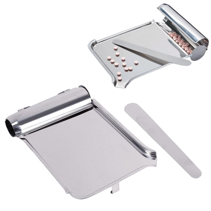 Dukal Stainless Steel Pill Counting Tray with Spatula 8