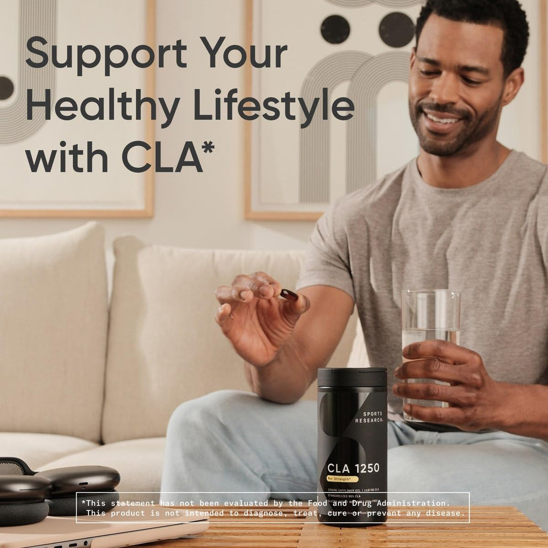 CLA - 1250mg with Active Conjugated Linoleic Acid for Men and Women | Non-GMO, Soy &amp; Gluten Free - 95% (180 Softgels)…