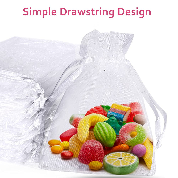Organza Bags 3x4 inch White Color 100pcs Jewelry Pouche