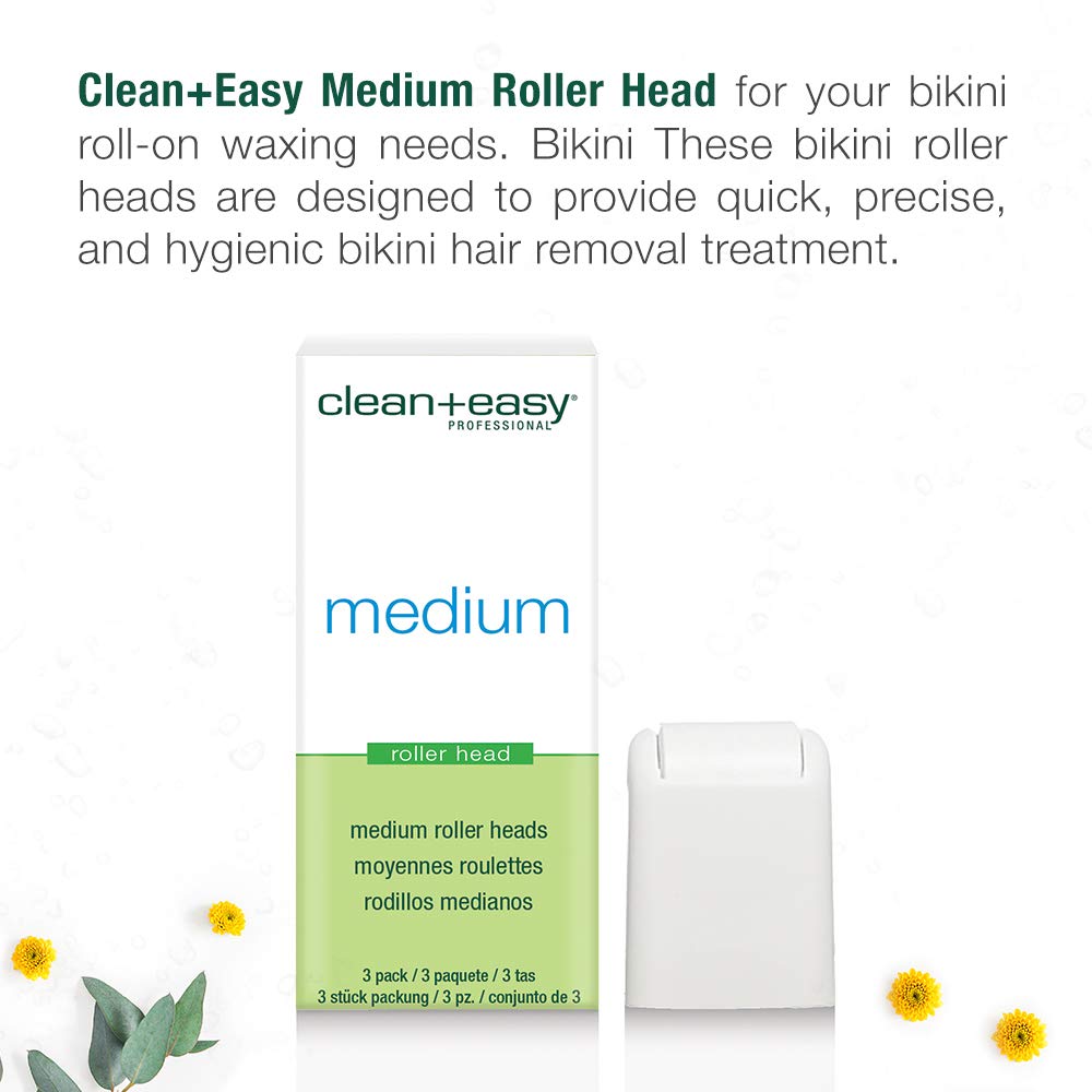 Medium Roller head, Bikini Roll-on Waxing System, 3-Pack