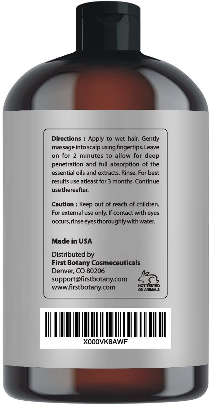 Cosmeceuticals, Hair Regrowth and Anti Hair Loss Shampoo 16 fl oz, with DHT blockers- Daily Hydrating, Detoxifying, Volumizing Shampoo For Men and Women