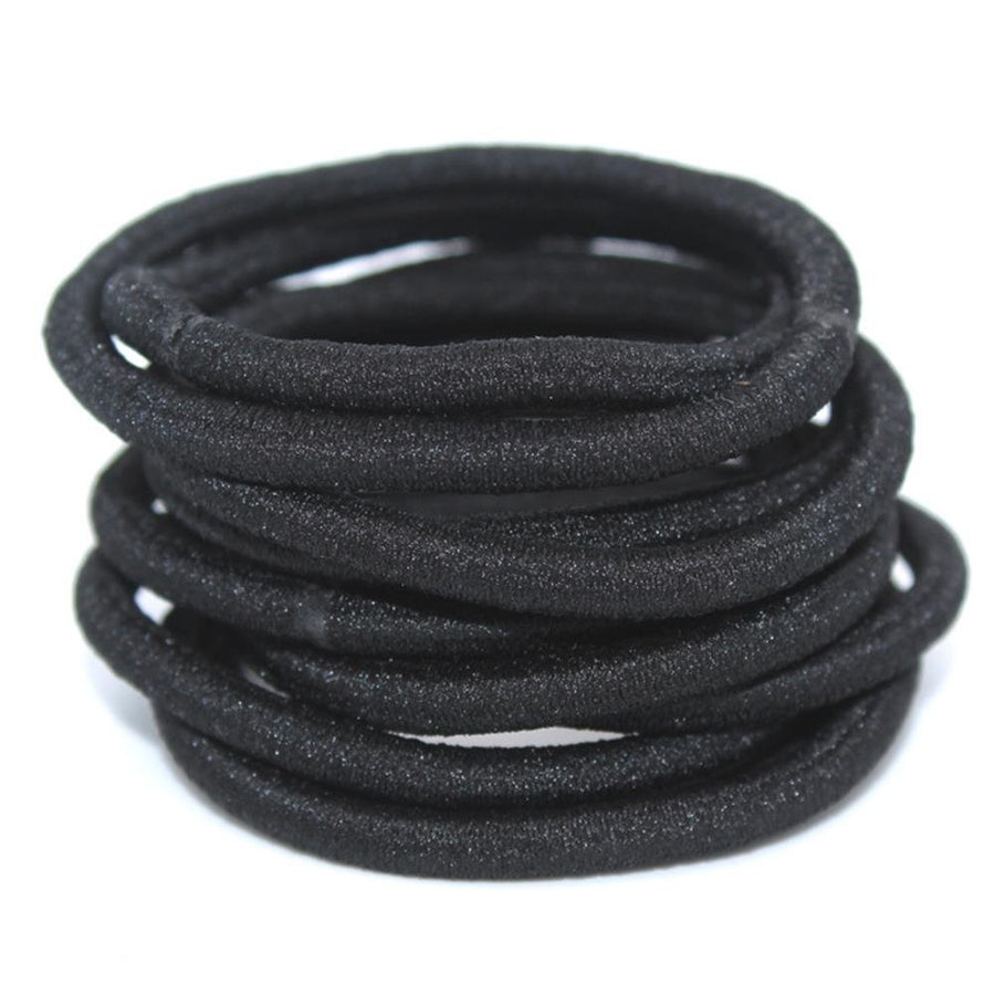 100 Pcs, Black: 4 Mm Elastic Bands Hair Ties Children Rubber Hair Headbands - 100 Pcs (Black)