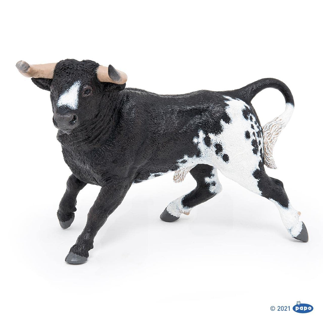 51184- Figure - Black &amp; White Spanish Bull