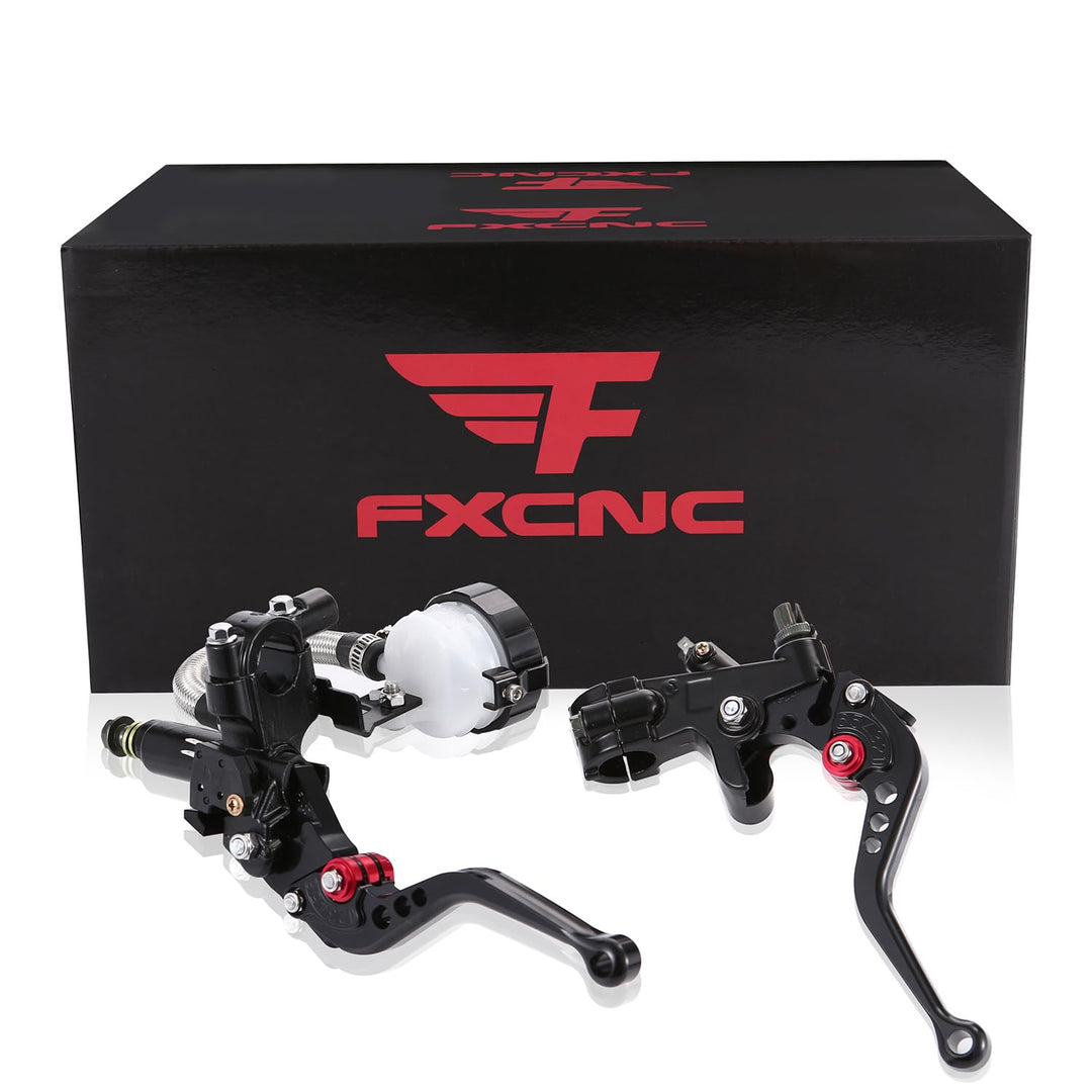 Universal Motorcycle Brake Levers 7/8 22mm Cylinder Clutch Lever Adjustment Front Brake Master Standard Handlebar for Sport Bike/Street Bike/Scooter/Dirt Bike (Black)