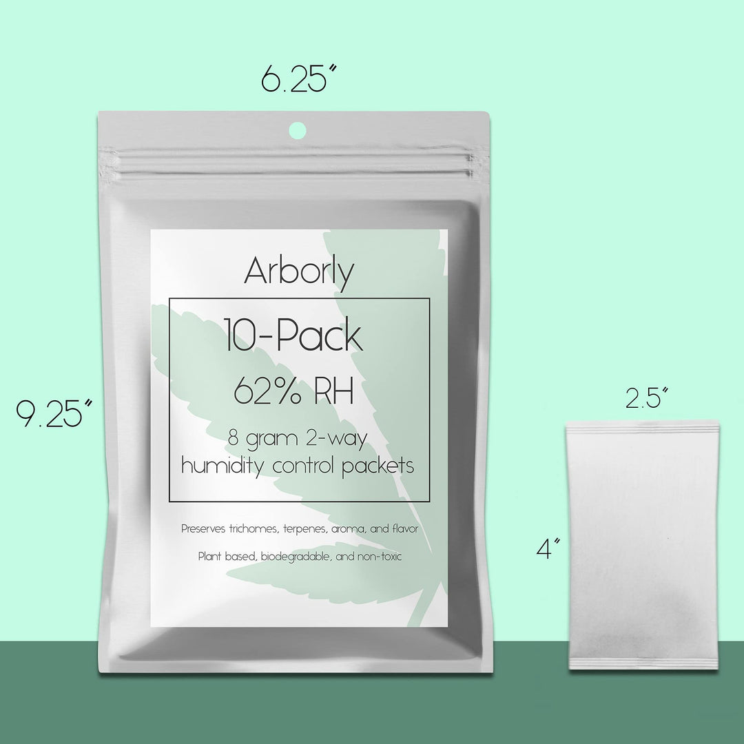 62-Percent Humidity Control Packs - 8 Gram - 10 Pack - 