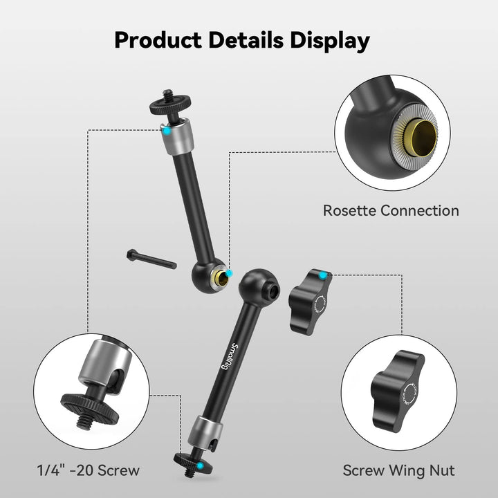 SmallRig 9.8 inch Adjustable Articulating Magic Arm wit