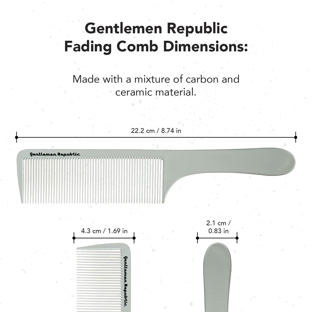 Gentlemen Republic Fade Comb for Men&#39;s Hairstyles - Soft Round Tips, Precision Teeth with Sturdy Body for Fades, Blending, and Cuts
