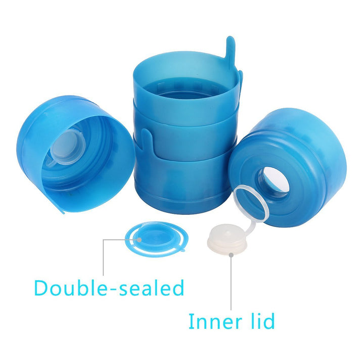 5PCS 55mm 3 and 5 Gallon Non-Spill Caps,Replacement Water Bottle Snap On Cap Anti Splash Peel 5 Piece