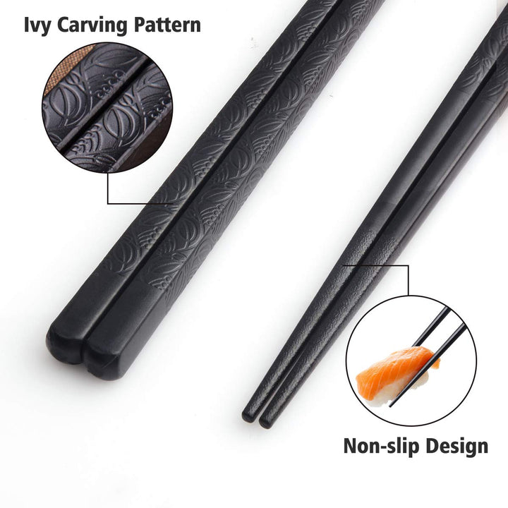 GLAMFIELDS 10-Pairs Fiberglass Chopsticks - sushi Reusa