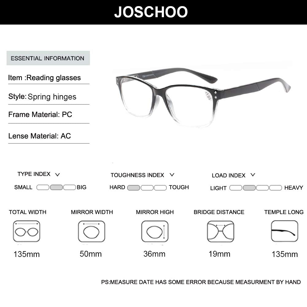 Reading Glasses 5-Pack Quality Readers Spring Hinge Gla