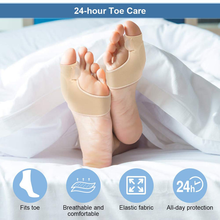 Bunion Corrector, Bunion Relief Protector Gel Bunion Guard for Hallux Valgus, Big Toe Joint, Hammer Toe, Toe Separator Straightener Spacers for Men and Women(1 Pair)