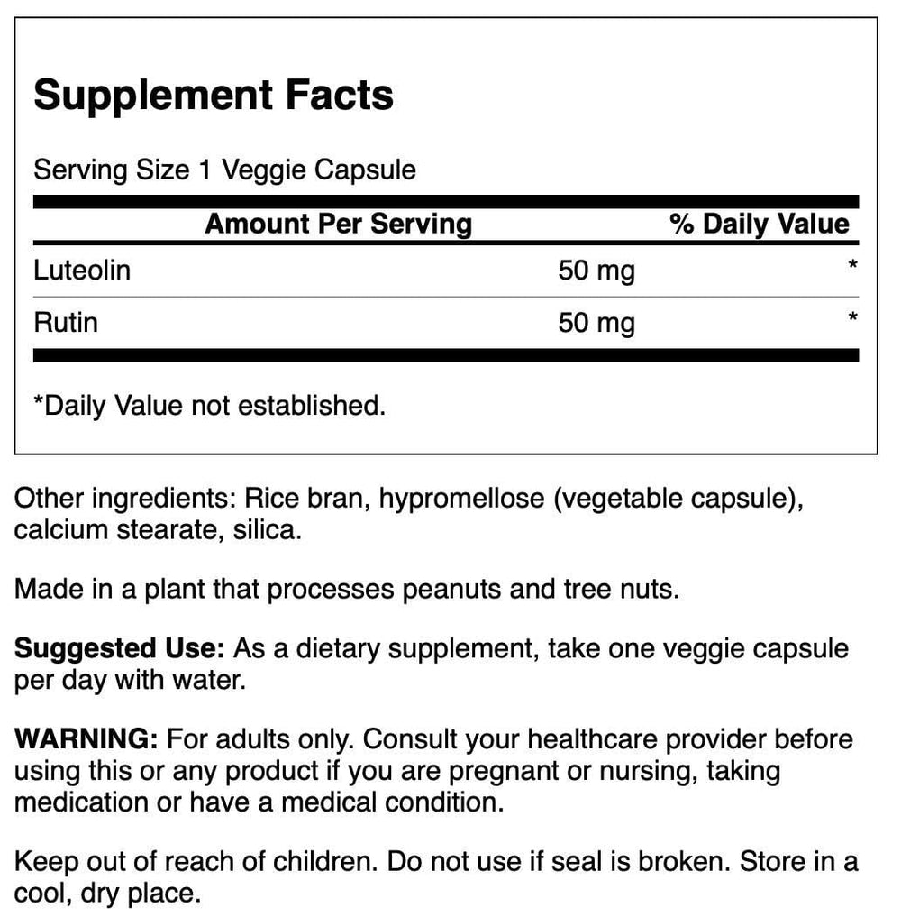 Swanson Luteolin Complex w/Rutin - Brain Support Supple