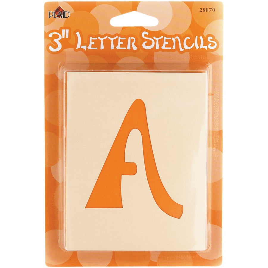 Plaid Letter Stencil Value Pack (3-Inch), 28870 Swashbu