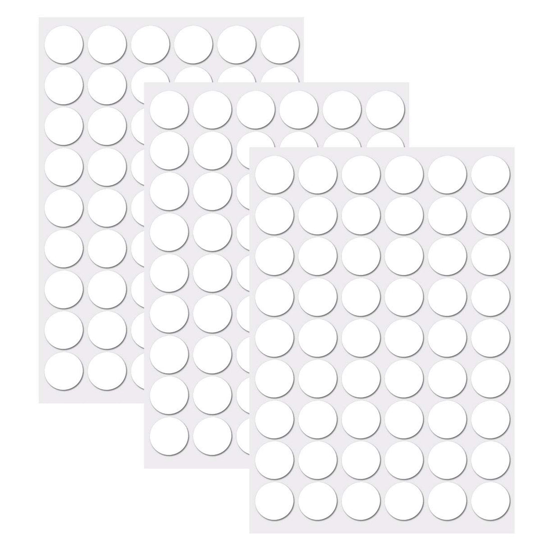 3 Sheets Screw Hole Stickers, 54 in 1 Self Adhesive Scr