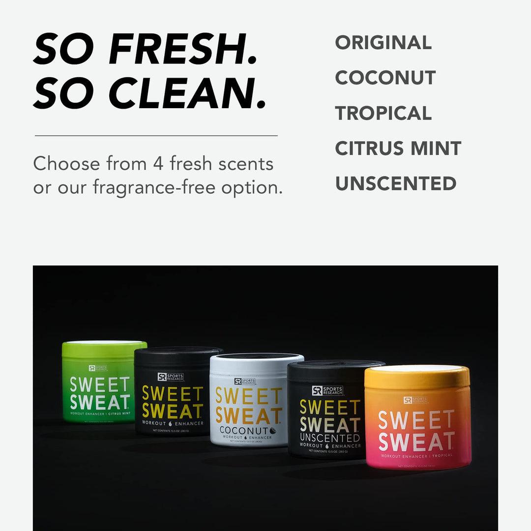 Sweet Sweat Unscented &#39;Workout Enhancer&#39; Gel - Maximize Your Exercise &amp; Sweat Faster - 13.5oz Jar (Unscented)