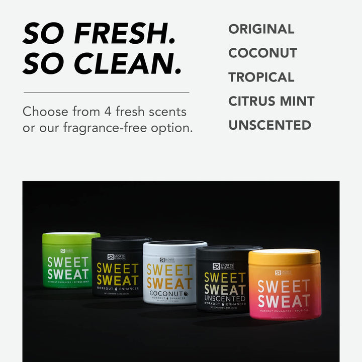 Sweet Sweat Unscented &#39;Workout Enhancer&#39; Gel - Maximize Your Exercise &amp; Sweat Faster - 13.5oz Jar (Unscented)