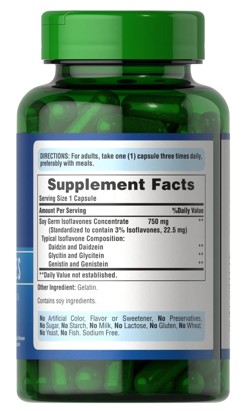 Puritan&#39;s Pride Non-GMO Soy Isoflavones Capsule