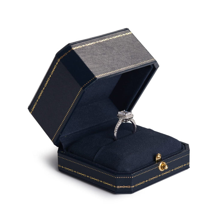 Noble Engagement Ring Box Octagonal Ring Box for Wedding Ceremony