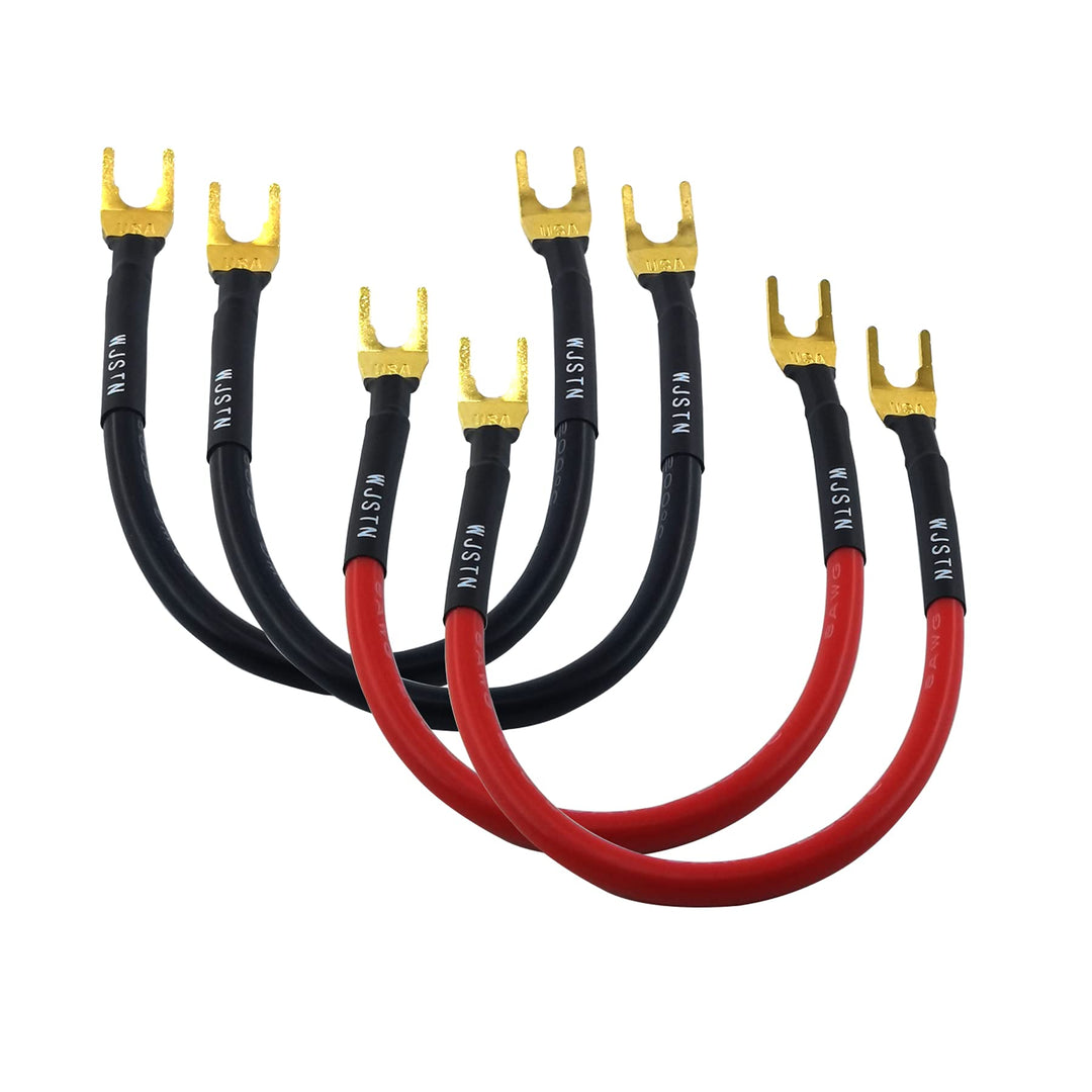 WJSTN 001 Fork Spade Plug to Spade Plug Speaker Jumper 