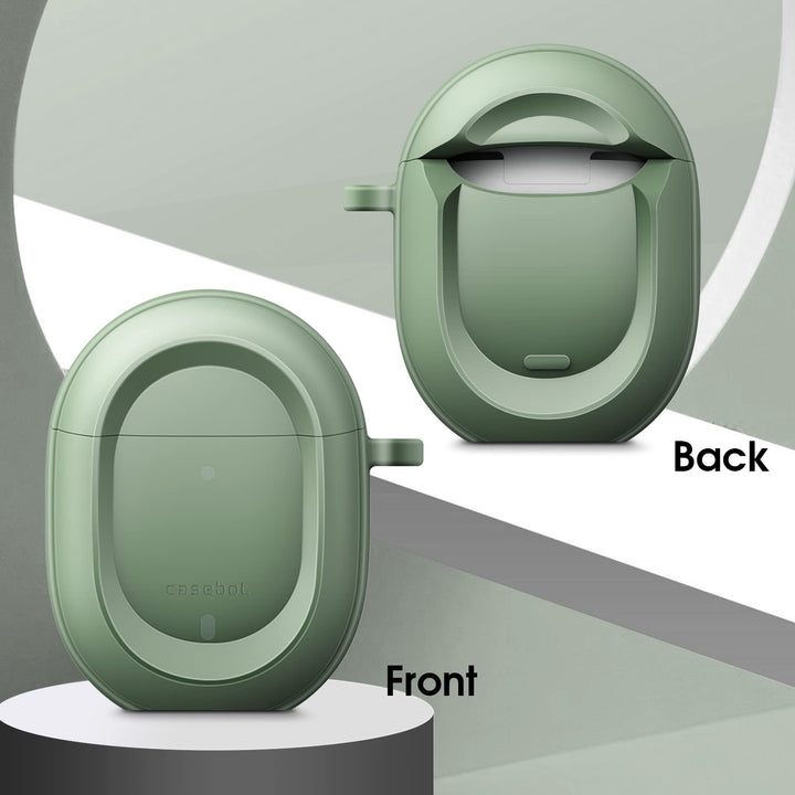 Case Cover for Pixel Buds A-Series 2021 and Pixel Buds 2 (2020), Rugged Shield Protective Skin [Front LED Visible](Sage Green)