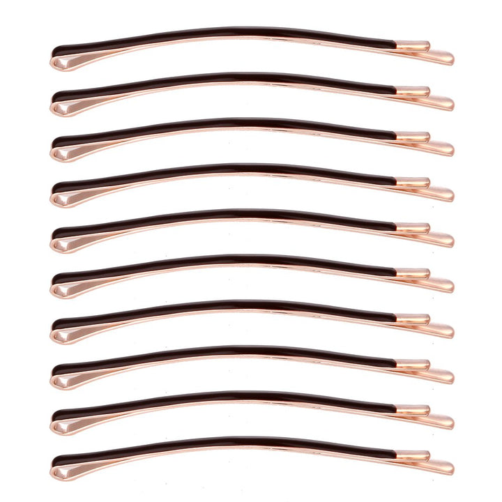 Yishenyishi Pack Of 10 Curved Jumbo Bobby Pins,Hair Clips (Brown)