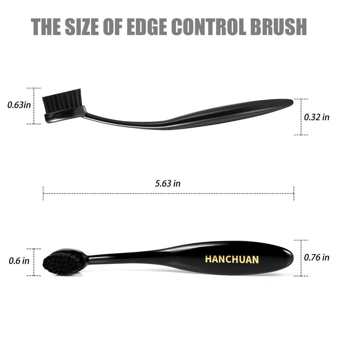 Precision Styling Brush for Natural Hair - Portable Edge Control and Bristle Brush