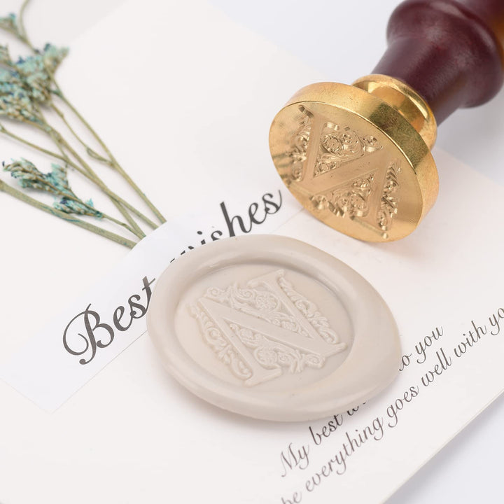 iTERYOU 2Pcs Letter N Wax Seal Stamp with Gift Box, A t