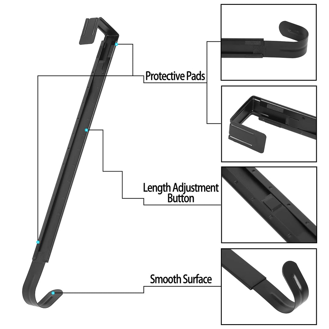 Sattiyrch Wreath Hanger,Adjustable Metal Over Door Hook