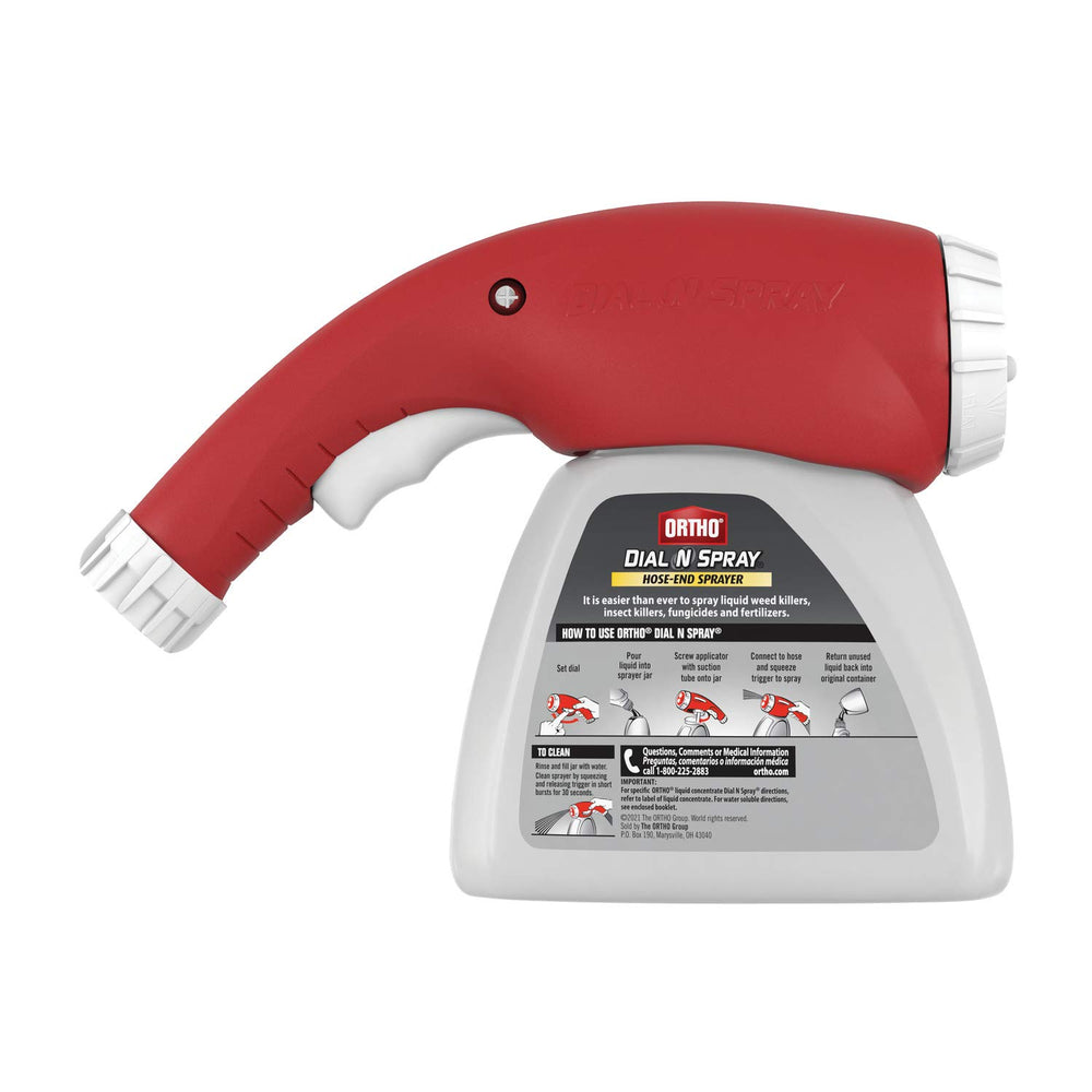 Dial N Spray Hose-End Sprayer for Liquid Weed and Insect Killer, Fungicide, Fertilizer with 14 Dilution Settings