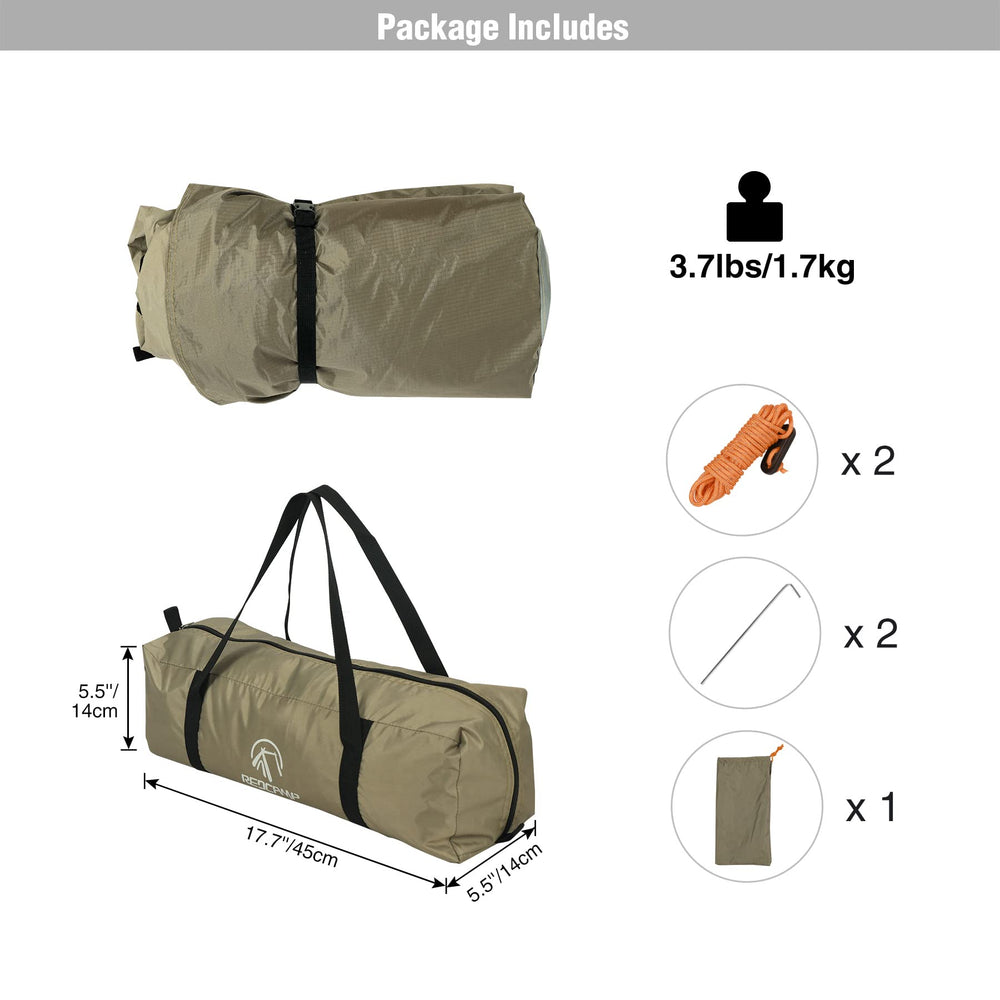 Waterproof Shade Car Awning, Small to Full Size Portable Camping Auto Canopy Camper Trailer Sun Shelter for SUV, Brown