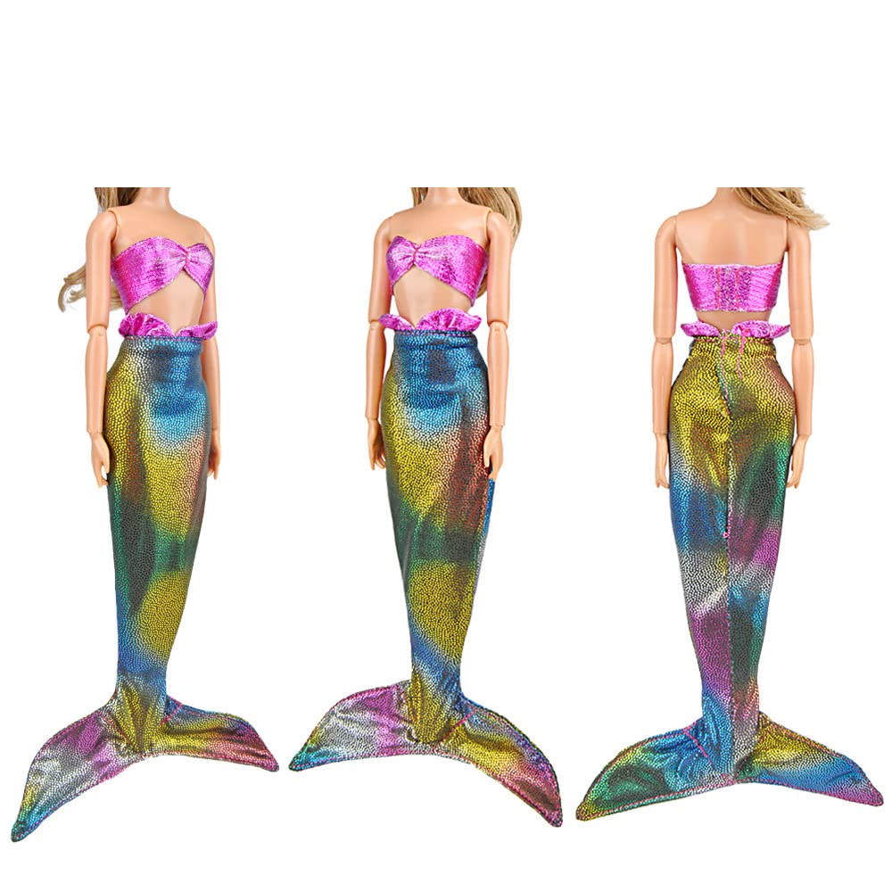 E-TING Handmade Mermaid Dress Fairy Tale Pearl Princess