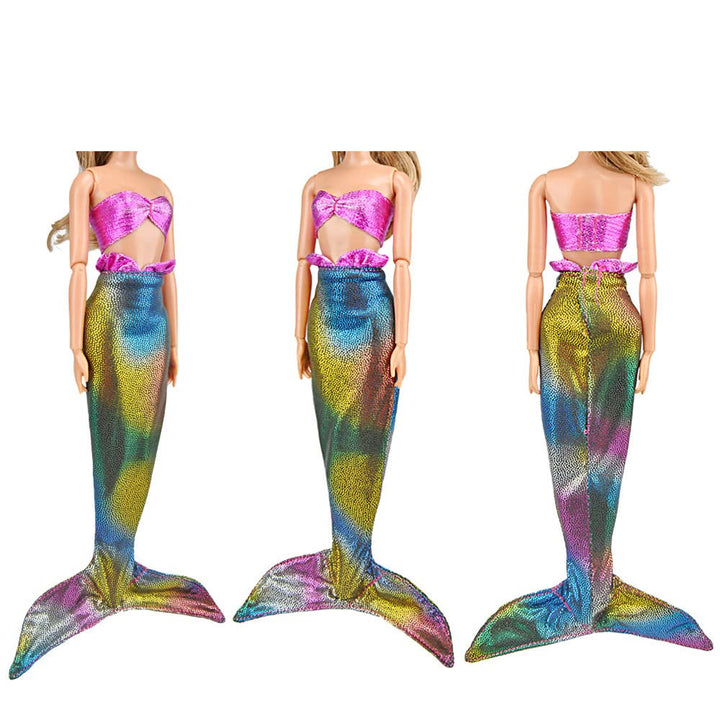 E-TING Handmade Mermaid Dress Fairy Tale Pearl Princess