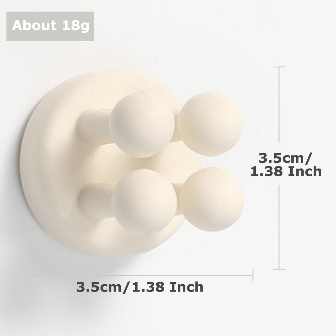 4 pcs Silicone Toothbrush Holder Multi-Function Hook Wa