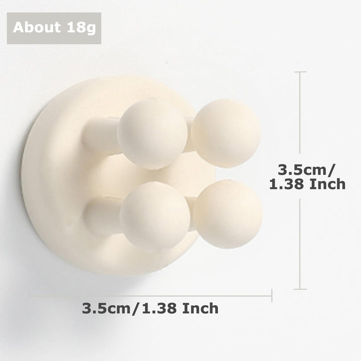 4 pcs Silicone Toothbrush Holder Multi-Function Hook Wa