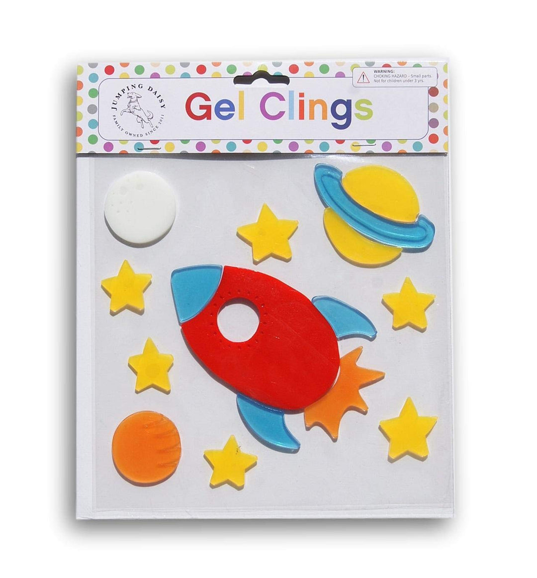 Jumping Daisy Small Decorative Window Gel Clings - Rock