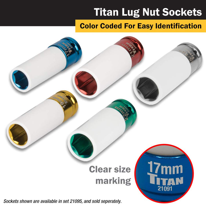 21091 1/2-Inch Drive x 17mm Non-marring Impact Deep Lug Nut Socket